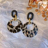Printed Circle Dangle Earrings - Trendsi - Flyclothing LLC