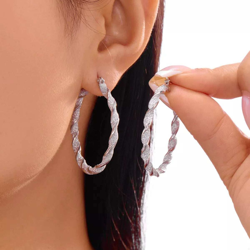 Christmas Twisted Hoop Earrings - Trendsi - Flyclothing LLC