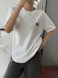 Round Neck Short Sleeve T-Shirt - Trendsi - Flyclothing LLC