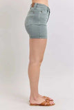 Judy Blue Full Size Hw Garment Dyed & Back Pkt Embroidery Shorts Plus Size - Trendsi - Flyclothing LLC