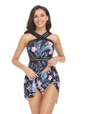 Cutout Printed Two-Piece Swim Set - Trendsi - Flyclothing LLC