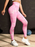 Tie-Dye High Waist Active Leggings - Trendsi - Flyclothing LLC