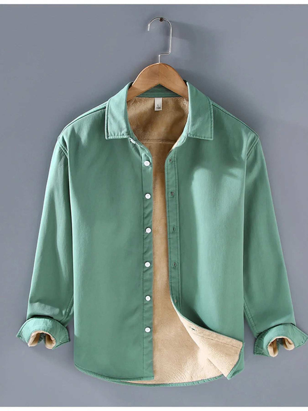 Men's Plus Size Button Up Long Sleeve Shirt - Trendsi - Flyclothing LLC