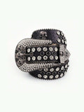 PU Leather Skull Belt - Trendsi - Flyclothing LLC