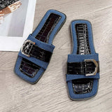 Buckle Trim Open Toe Sandals - Trendsi - Flyclothing LLC