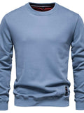 Men's Round Neck Long Sleeve Sweatshirt - Trendsi - Flyclothing LLC