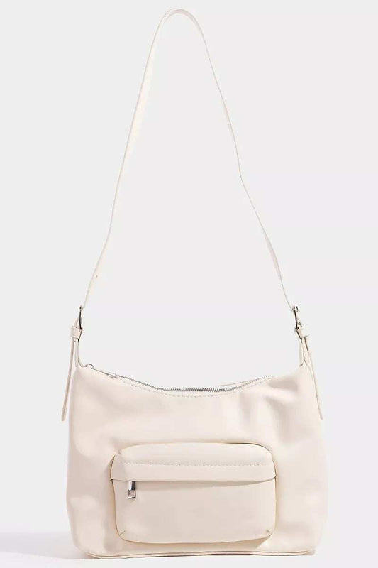 Fame Glossy Faux Leather Shoulder Bag - Trendsi - Flyclothing LLC