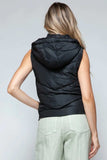 Snobbish Zip Up Quilted Hooded Vest - Trendsi - Flyclothing LLC