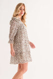 And The Why Leopard Ruffle Hem Woven Mini Dress - Trendsi - Flyclothing LLC
