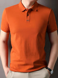 Men's Plus Size Button Detail Short Sleeve Polo - Trendsi - Flyclothing LLC