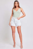 YMI Jeanswear Distressed Frayed Hem Denim Shorts - Trendsi - Flyclothing LLC