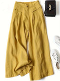 Full Size Half Elastic Waist Wide Leg Pants - Trendsi - Flyclothing LLC
