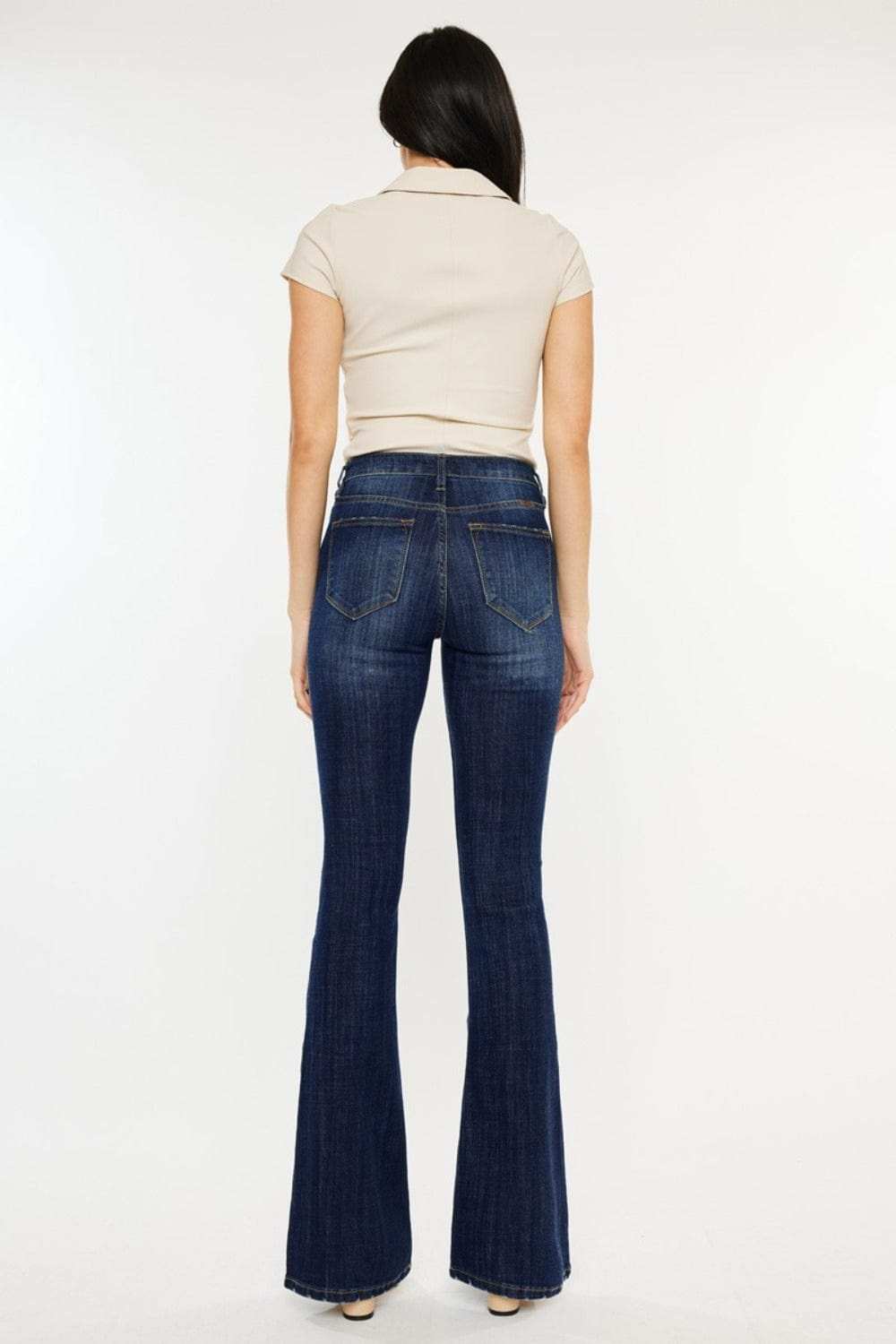 Kancan Full Size Mid Rise Slim Flare Jeans - Trendsi - Flyclothing LLC