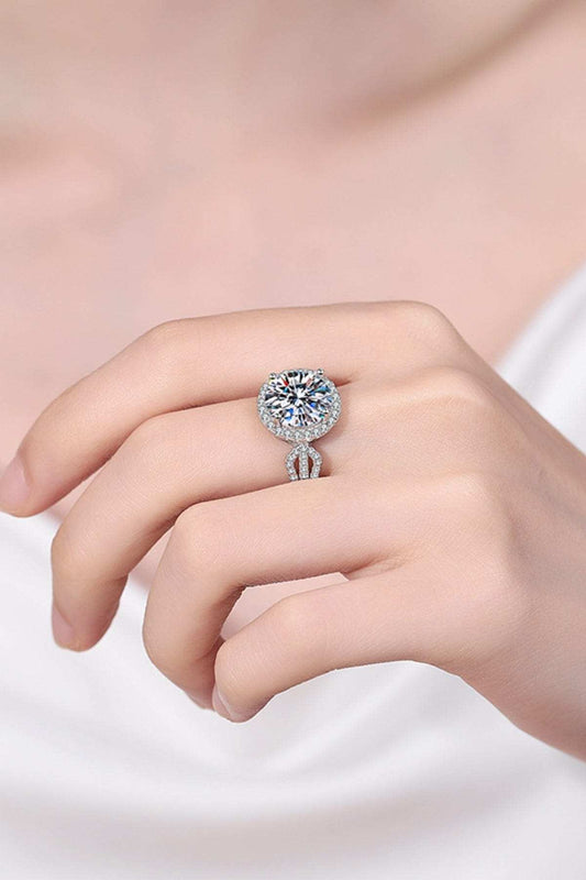 5 Carat Moissanite 925 Sterling Silver Ring - Trendsi - Flyclothing LLC