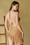 Davi & Dani Halter Skirt Bikini Swim Set - Trendsi - Flyclothing LLC