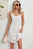 Eyelet Scoop Neck Double Strap Dress - Trendsi - Flyclothing LLC