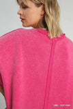 Umgee Mineral Wash Round Neck Top - Trendsi - Flyclothing LLC