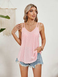 Florira Cutout Eyelet Tank - Trendsi - Flyclothing LLC