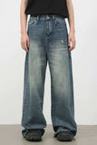 Men's Distressed Detail Wide Leg Jeans - Trendsi - Flyclothing LLC