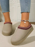 Round Toe Platform Slippers - Trendsi - Flyclothing LLC