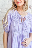 And The Why Textured Pintuck Blouse Top with Tassels - Trendsi - Flyclothing LLC