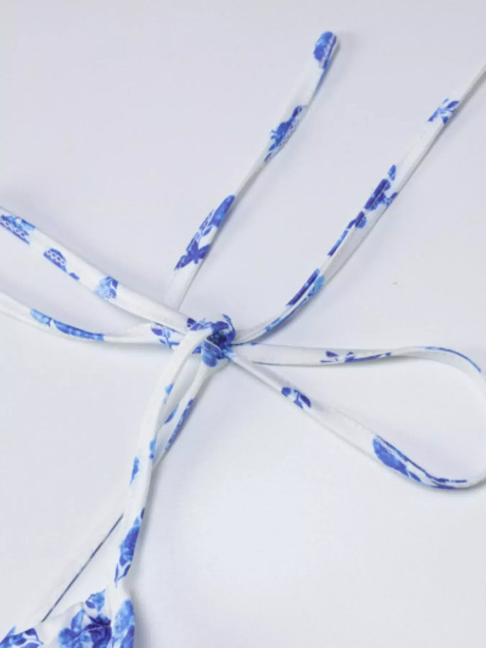 Floral Print Tie Strap Bodycon Maxi Dress - Trendsi - Flyclothing LLC