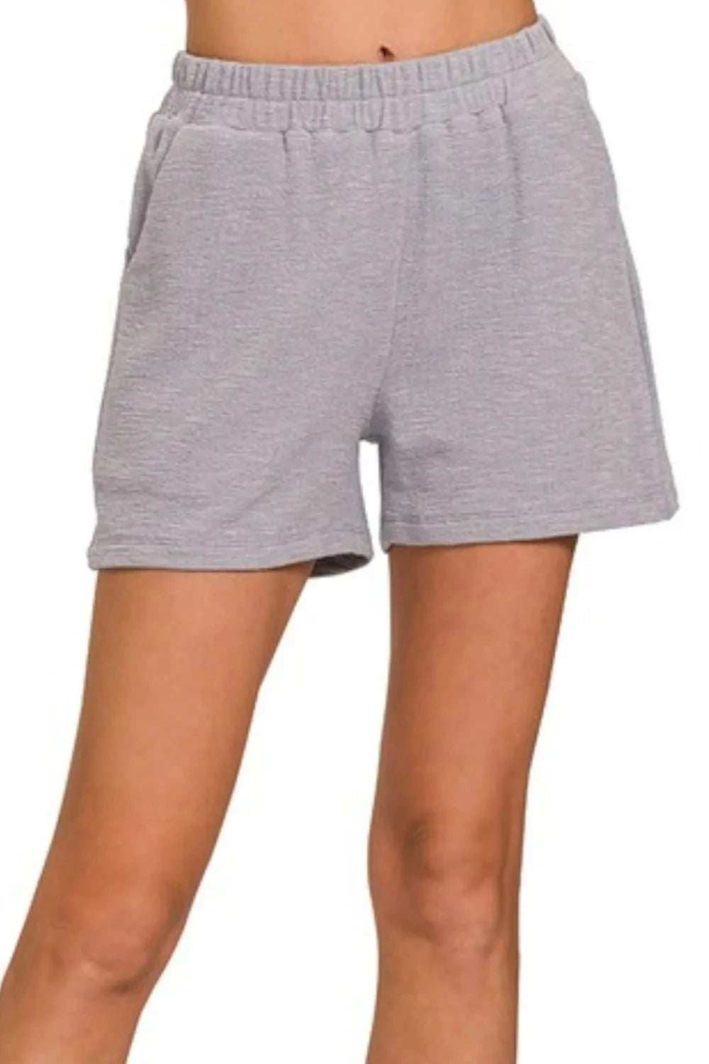 Zenana Cotton Slub Shorts - Trendsi - Flyclothing LLC