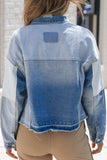 Distressed Button Up Drop Shoulder Denim Jacket - Trendsi - Flyclothing LLC