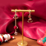 18K Gold-Plated Christmas Bell Earrings - Trendsi - Flyclothing LLC