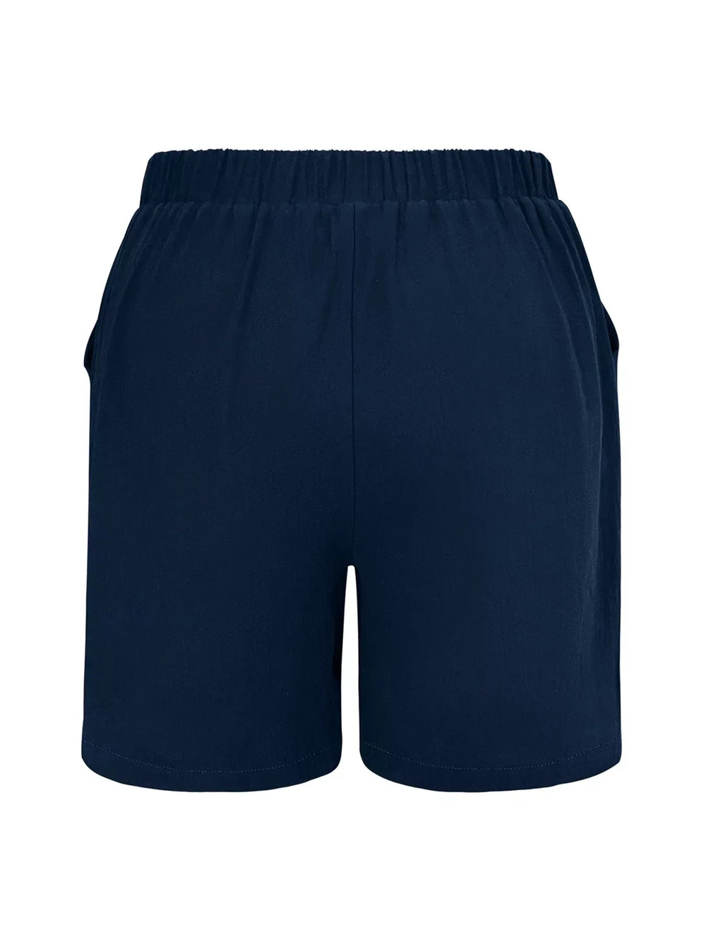 Plus Size Elastic Waist Casual Shorts - Trendsi - Flyclothing LLC