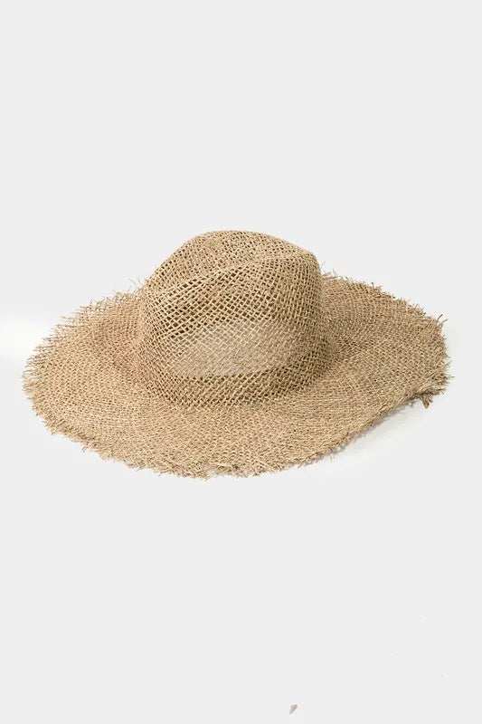Fame Fringe Edge Straw Braided Western Fedora Hat - Trendsi - Flyclothing LLC