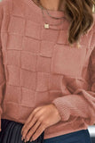 Plus Size Plaid Round Neck Sweater - Trendsi - Flyclothing LLC