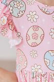 Easter Egg Hunt Flutter Sleeve Twirl Dress - Mila & Rose ® - Flyclothing LLC