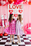 Happy Heart Day 3/4 Sleeve Pocket Twirl Dress - Mila & Rose ® - Flyclothing LLC