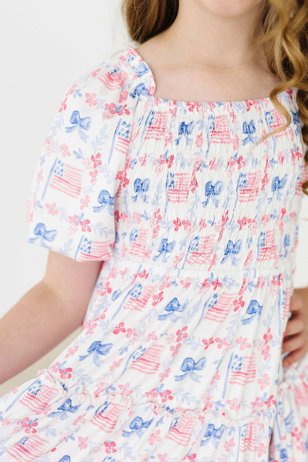 Vintage Flags Smocked Ruffle Dress - Mila & Rose ® - Flyclothing LLC