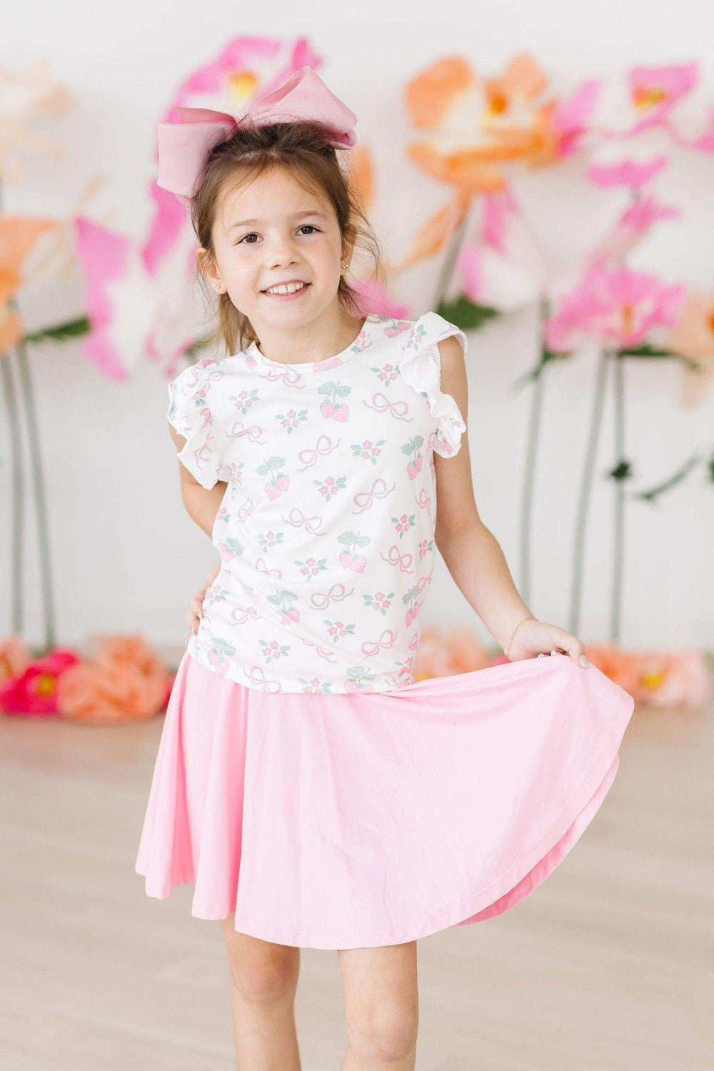 Berries & Bows S/S Ruffle Tee - Mila & Rose ® - Flyclothing LLC