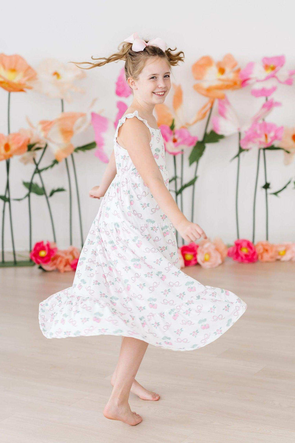 Berries & Bows Ruffle Maxi Dress - Mila & Rose ® - Flyclothing LLC