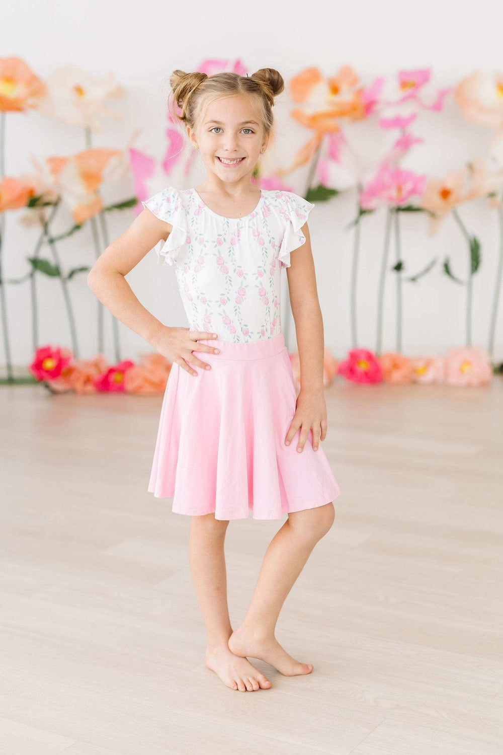 Bubblegum Pink Twirl Skort - Mila & Rose ® - Flyclothing LLC