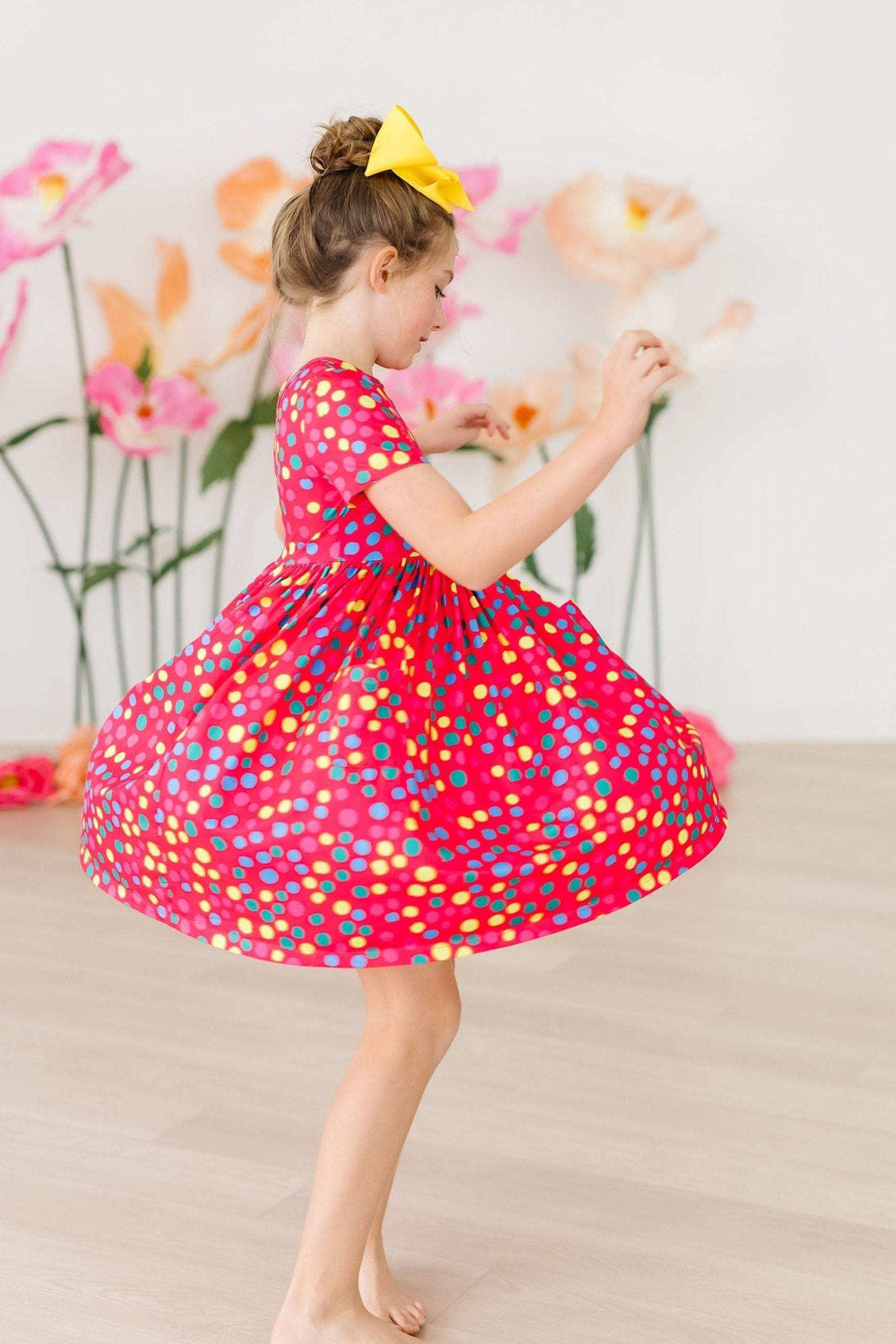 Polka Dot Party S/S Pocket Twirl Dress - Mila & Rose ® - Flyclothing LLC