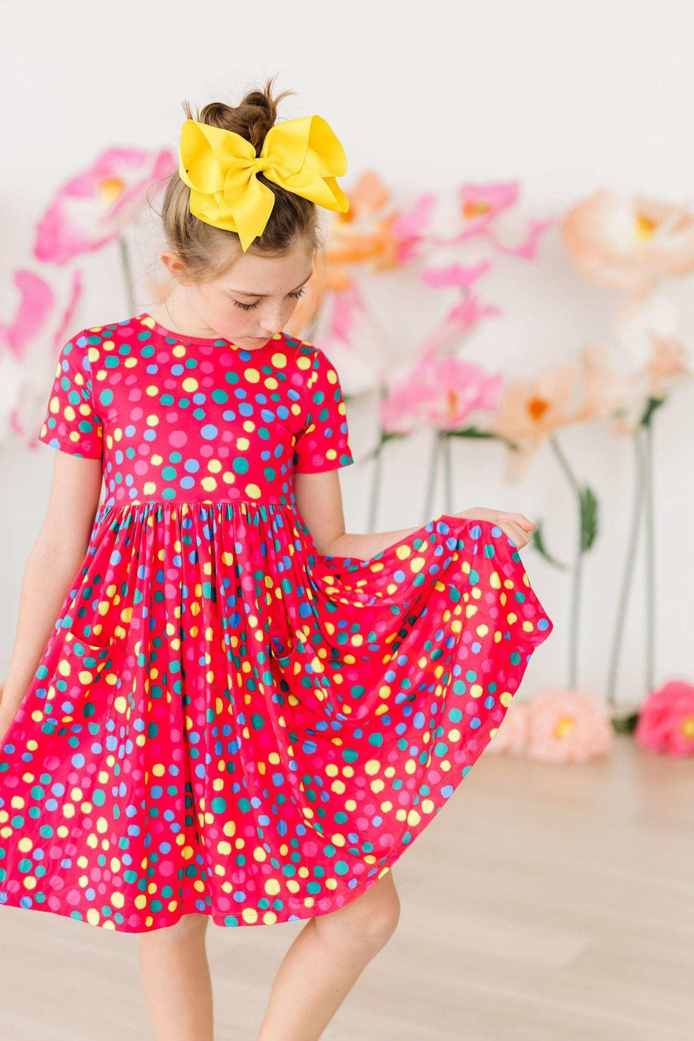 Polka Dot Party S/S Pocket Twirl Dress - Mila & Rose ® - Flyclothing LLC
