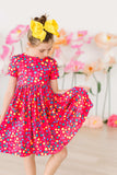 Polka Dot Party S/S Pocket Twirl Dress - Mila & Rose ® - Flyclothing LLC