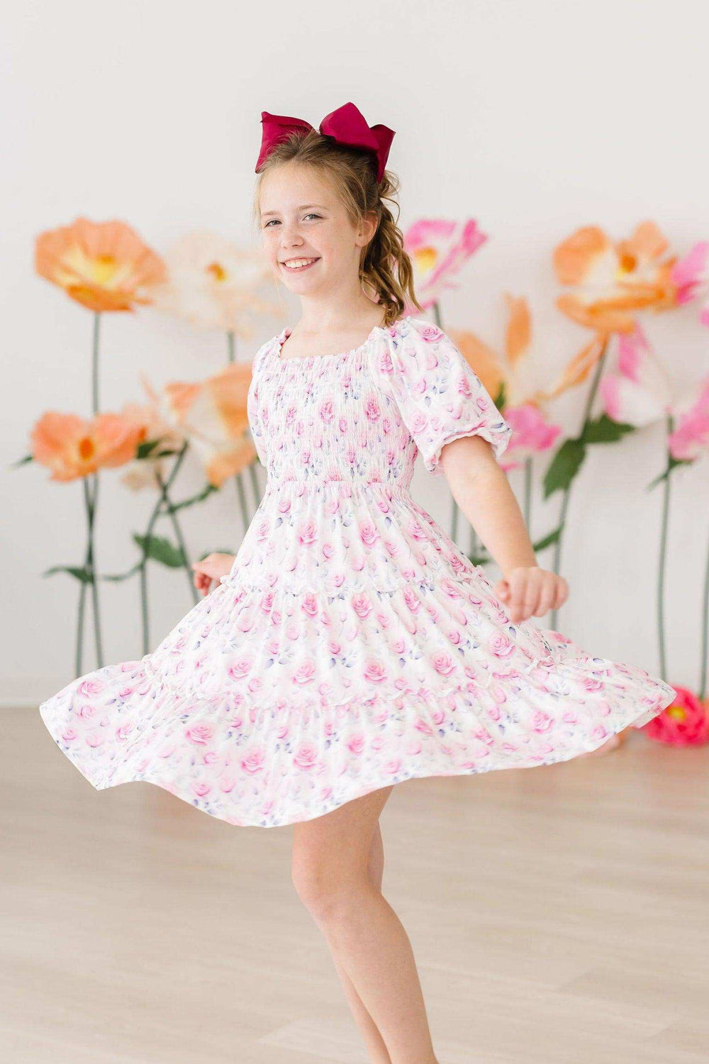 Rose Garden Smocked Ruffle Dress - Mila & Rose ® - Flyclothing LLC