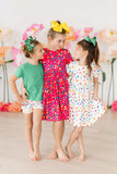Polka Dot Party S/S Pocket Twirl Dress - Mila & Rose ® - Flyclothing LLC