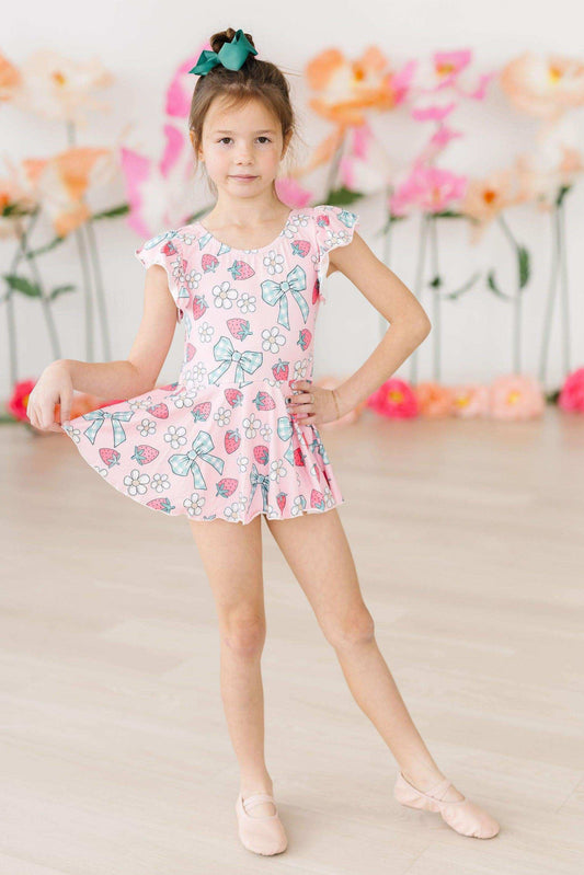 Berry Picnic S/S Twirl Leotard - Mila & Rose ® - Flyclothing LLC