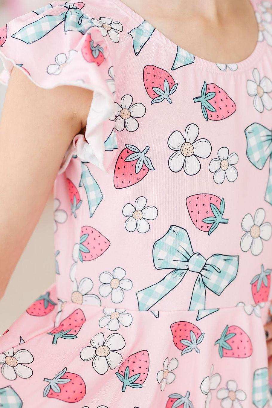 Berry Picnic S/S Twirl Leotard - Mila & Rose ® - Flyclothing LLC
