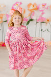 Rainbow Wishes 3/4 Sleeve Pocket Twirl Dress - Mila & Rose ® - Flyclothing LLC