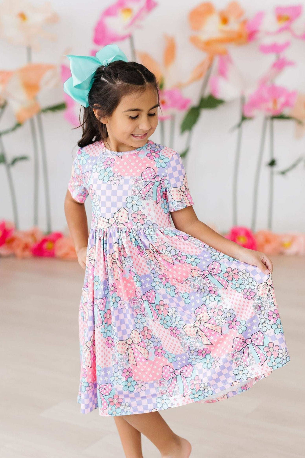 Patchwork Princess S/S Pocket Twirl Dress - Mila & Rose ® - Flyclothing LLC