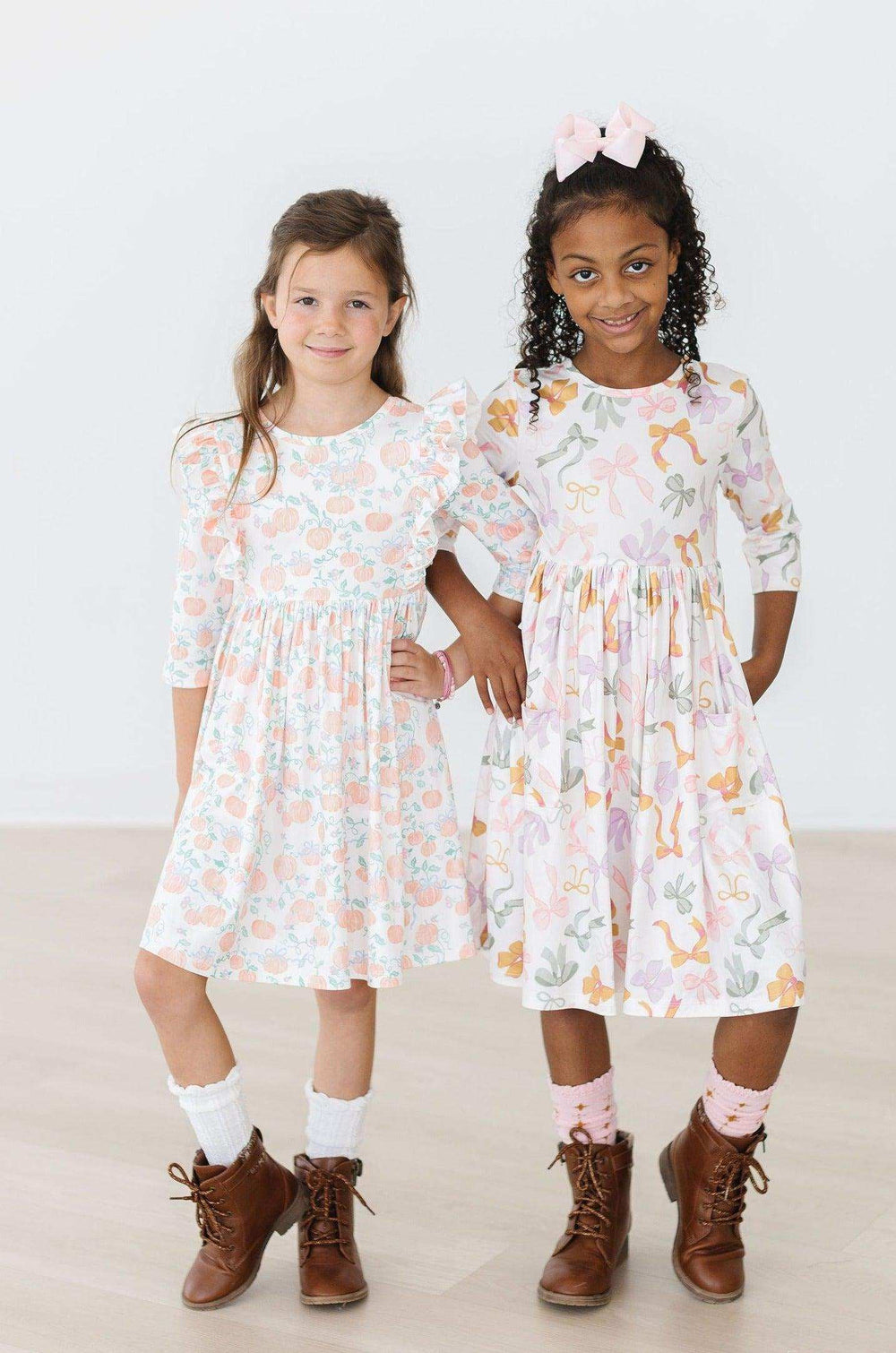 Pretty Pumpkins Ruffle Twirl Dress - Mila & Rose ® - Flyclothing LLC