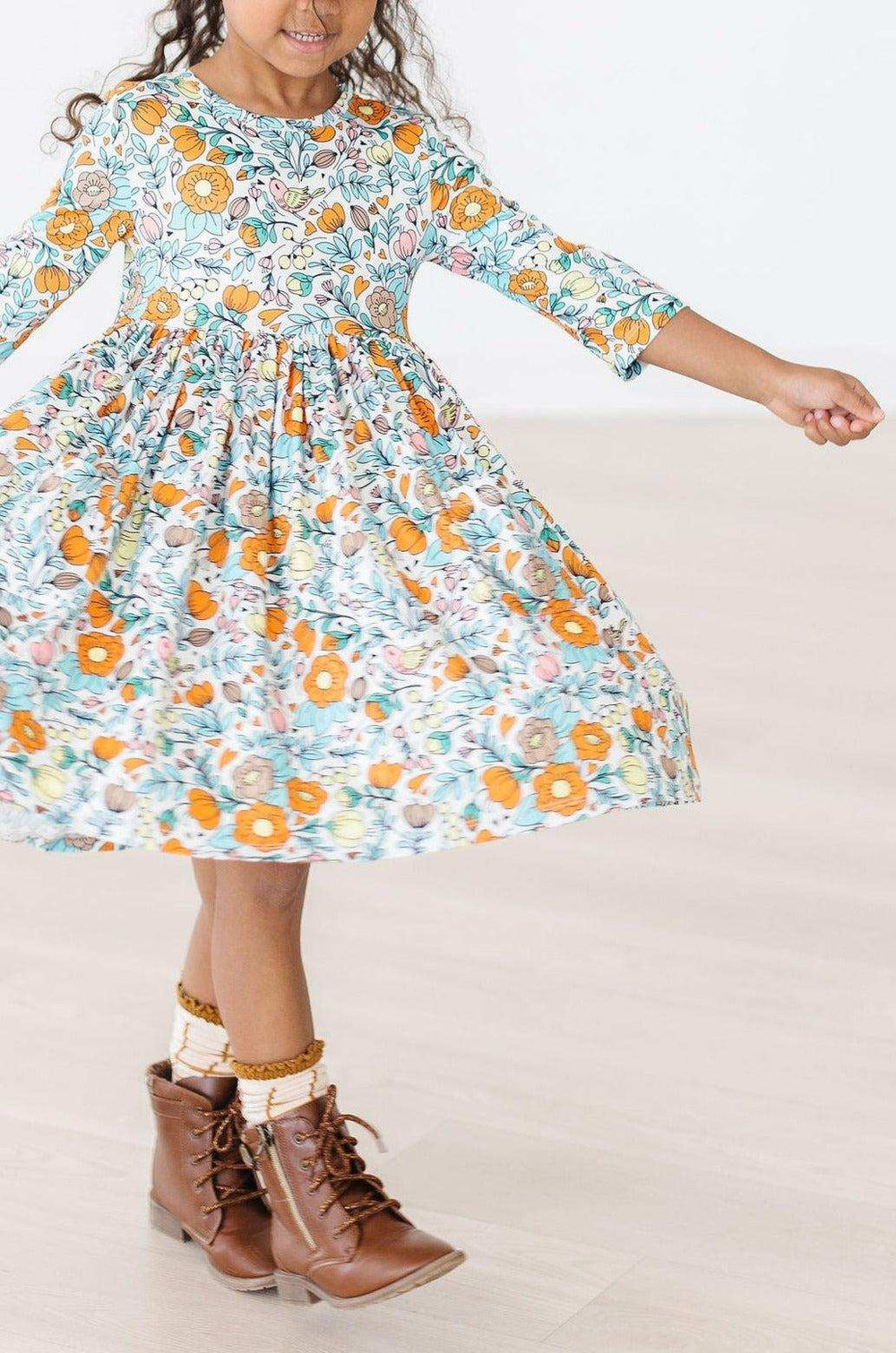 Vintage Vibes 3/4 Pocket Twirl Dress - Mila & Rose ® - Flyclothing LLC