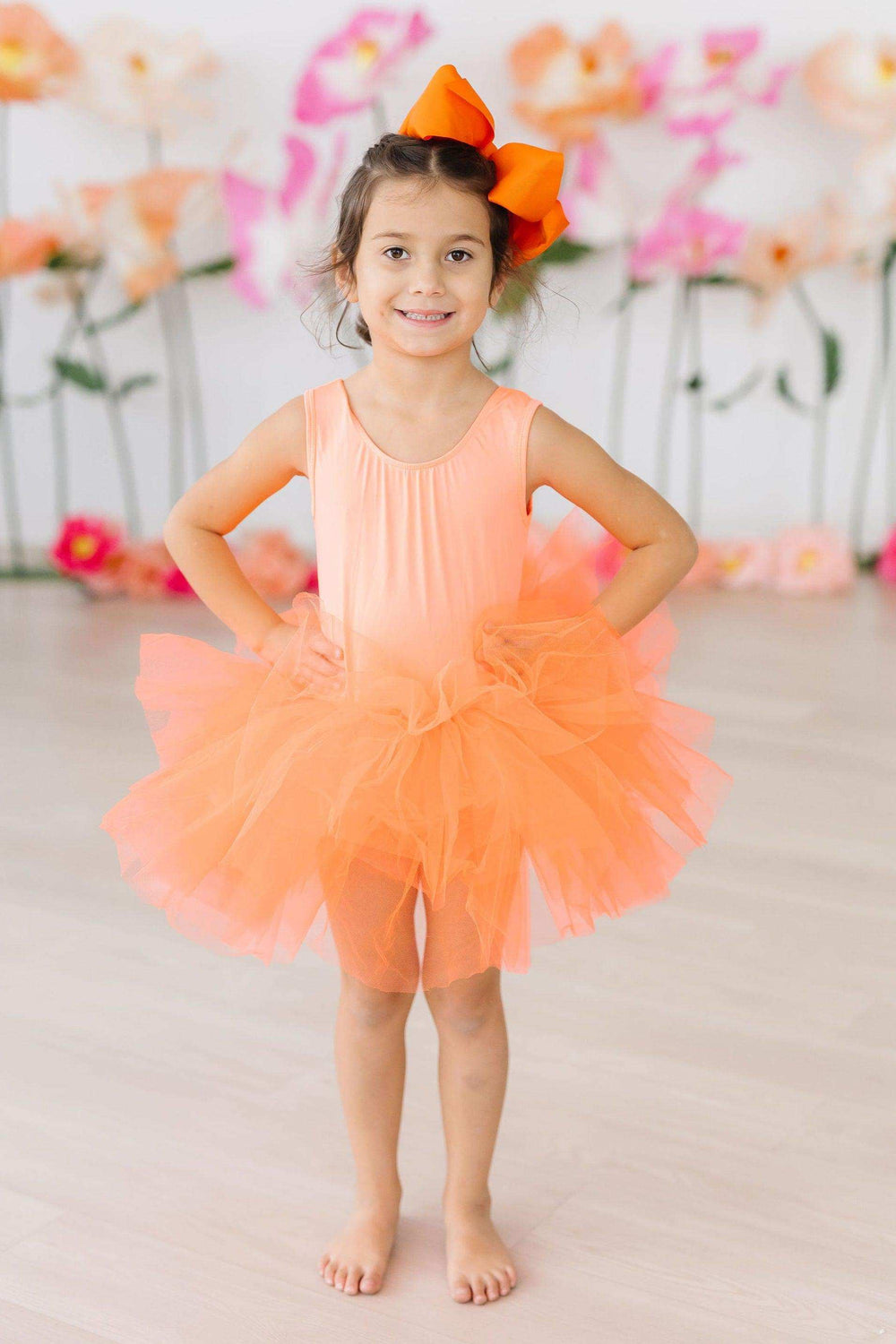 Neon Coral Tank Tutu Leotard - Mila & Rose ® - Flyclothing LLC
